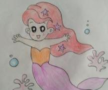 美人鱼怎么画简单又漂亮,简笔画美丽的人鱼公主的画法？