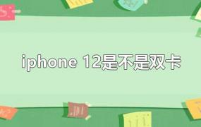 iphone 12是不是双卡
