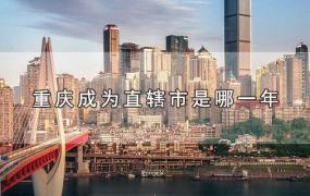 重庆成为直辖市是哪一年