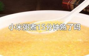 小米粥煮15分钟熟了吗