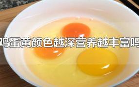 鸡蛋黄颜色越深营养越丰富吗