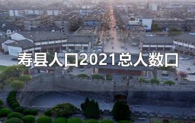寿县人口2021总人数口