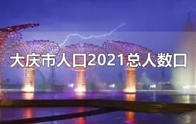 大庆市人口2021总人数口
