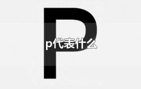 p代表什么