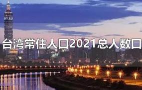 台湾常住人口2021总人数口