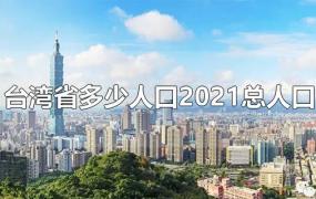 台湾省多少人口2021总人口
