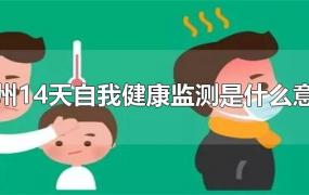 广州14天自我健康监测是什么意思