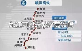 九江可以走赣深高铁吗