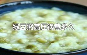 绿豆粥高压锅煮多久