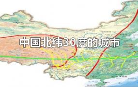 中国北纬30度的城市