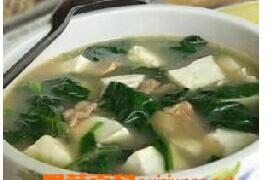 豆腐菠菜汤的做法