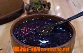 裙带紫米粥
