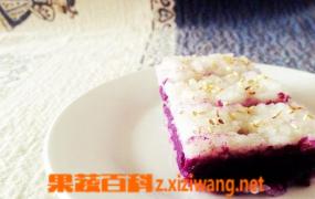 紫薯糯米凉糕的用料和做法步骤