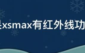 xsmax有红外线功能吗