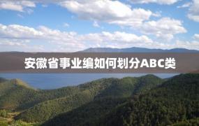 安徽省事业编如何划分ABC类