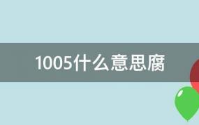 1005什么意思腐(101啥意思腐的)