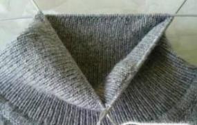 圆领毛衣领子挑针教程(圆领毛衣领子织法)
