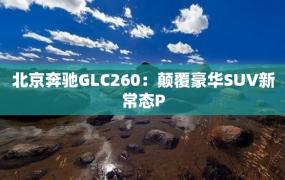 北京奔驰GLC260：颠覆豪华SUV新常态P