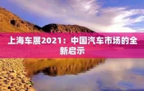 上海车展2021：中国汽车市场的全新启示