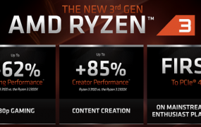 AMD发布三代锐龙3处理器300X/3100采用7nmZen2