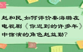 赵和民,如何评价秦海璐在电视剧《你迟到的许多年》中饰演的角色赵益勤？