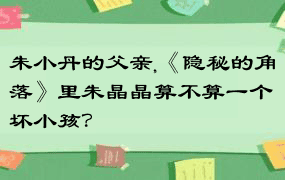 朱小丹的父亲,《隐秘的角落》里朱晶晶算不算一个坏小孩？