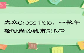 大众Cross Polo：一款年轻时尚的城市SUVP
