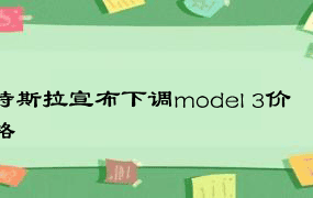 特斯拉宣布下调model 3价格