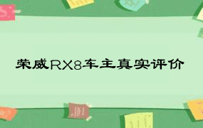 荣威RX8车主真实评价