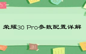 荣耀30 Pro参数配置详解