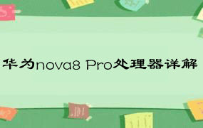 华为nova8 Pro处理器详解