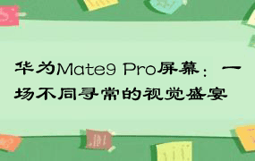 华为Mate9 Pro屏幕：一场不同寻常的视觉盛宴