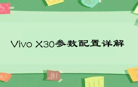 Vivo X30参数配置详解
